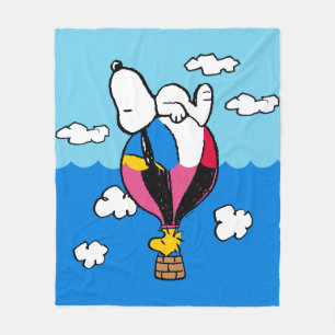 Couverture Polaire cacahuètes Snoopy & Woodstock Hot Air Balloon