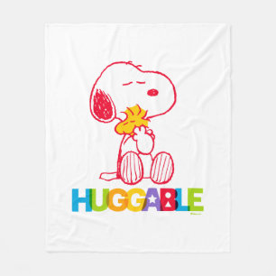 Couverture Polaire cacahuètes Snoopy & Woodstock Huggable