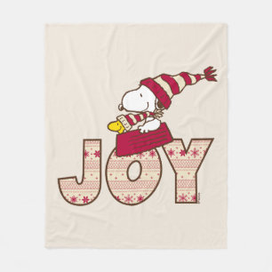 Couverture Polaire cacahuètes   Snoopy & Woodstock Joy Sled Ride