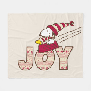 Couverture Polaire cacahuètes   Snoopy & Woodstock Joy Sled Ride