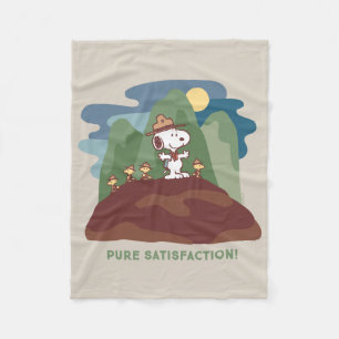 Couverture Polaire cacahuètes Snoopy & Woodstock Satisfaction pure
