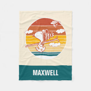 Couverture Polaire cacahuètes Snoopy & Woodstock Ski Trip