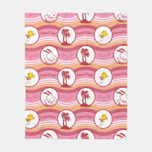 Couverture Polaire cacahuètes Snoopy & Woodstock Tropical Cutie