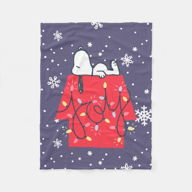 Couverture Polaire cacahuètes | Snoopy's Holiday Dreamer (Devant)