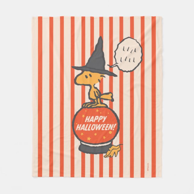 Couverture Polaire cacahuètes | Vintages bandes de sorcières en bois (Devant)