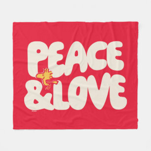 Couverture Polaire cacahuètes   Woodstock Peace & Love