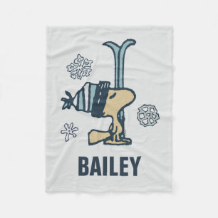 Couverture Polaire cacahuètes Woodstock Ski Pro Ajouter Votre Nom