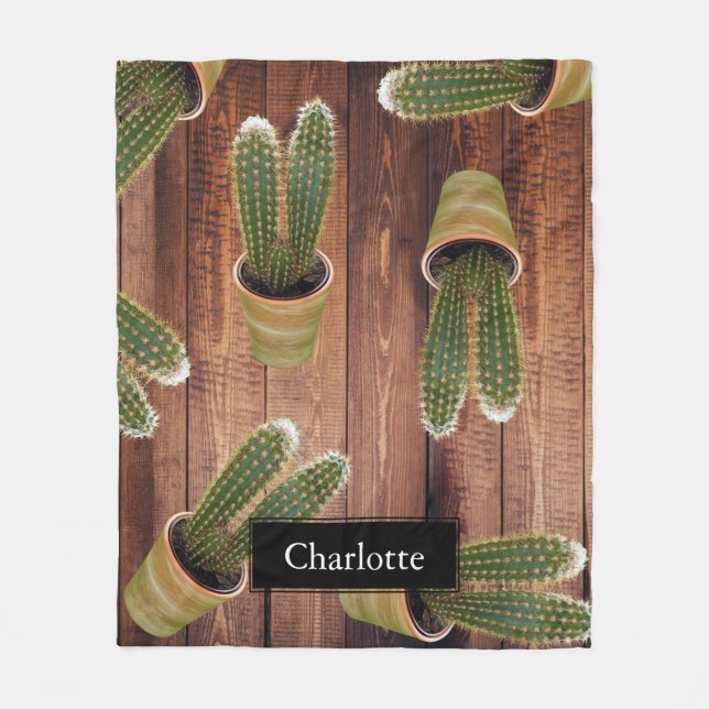 Couverture Polaire Cactus succulents dans les pots et les jardinières (Devant)