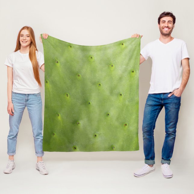Couverture Polaire Cactus vert botanique tropical (En situation)