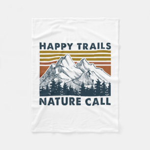 Couverture Polaire Cadeau Camper Happy Trails Nature Call Anniversa
