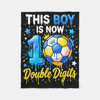 Couverture Polaire Cadeau d'anniversaire de football Ce garçon a main