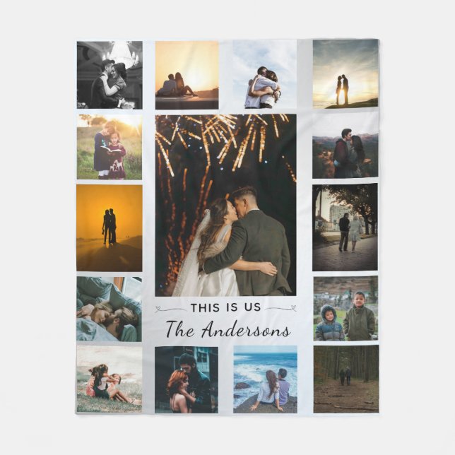 Couverture Polaire Cadeau d'anniversaire Mariage personnalisé (Devant)