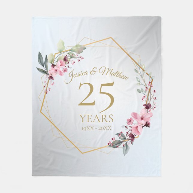 Couverture Polaire Cadeau d'anniversaire Mariage personnalisé (Devant)