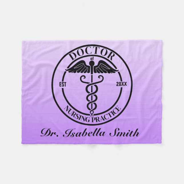 Couverture Polaire Cadeau De Docteur Personnalisé Pour Les Diplômés E (Devant (Horizontal))