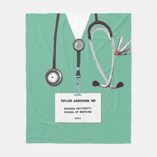 Couverture Polaire Cadeau de doctorat personnalisé (Devant)