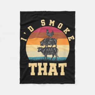Couverture Polaire Cadeau de fête de barbecue drôle pour hommes barbe