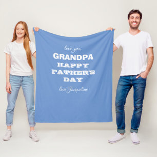 Couverture Polaire Cadeau de Fête des pères personnalisé pour grand-p