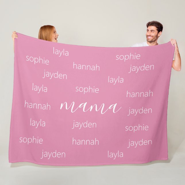 Couverture Polaire Cadeau de jour des mères personnalisées pour maman (En situation)