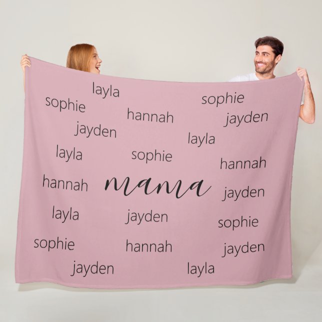 Couverture Polaire Cadeau de jour des mères personnalisées pour maman (En situation)