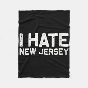 Couverture Polaire Cadeau de l'État américain Je déteste le New Jerse