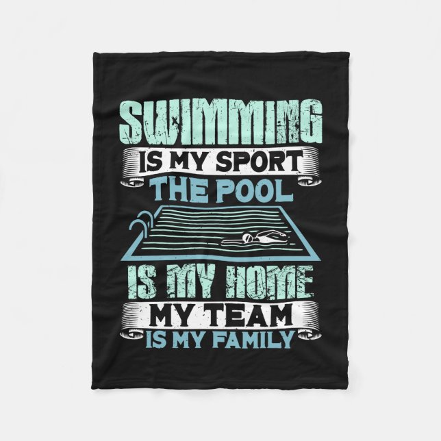Couverture Polaire Cadeau de natation (Devant)
