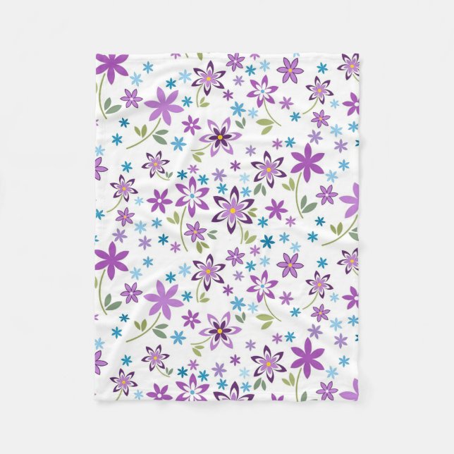 Couverture Polaire Cadeau de Noël mignonne Floral Ditsy (Devant)