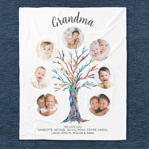 Couverture Polaire Cadeau de photo de grand-mère