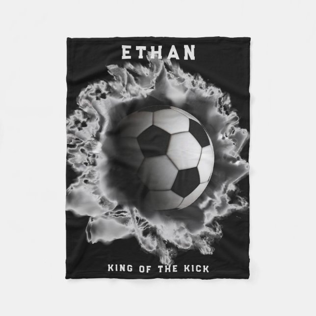 Couverture Polaire Cadeau de soccer personnalisé (Devant)