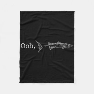 Couverture Polaire Cadeau drôle de pêche barracuda Ooh pour la musiqu