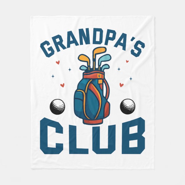 Couverture Polaire Cadeau du club de golf de grand-père (Devant)