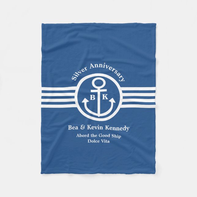 Couverture Polaire Cadeau du propriétaire de yacht nautique pour l'an (Devant)