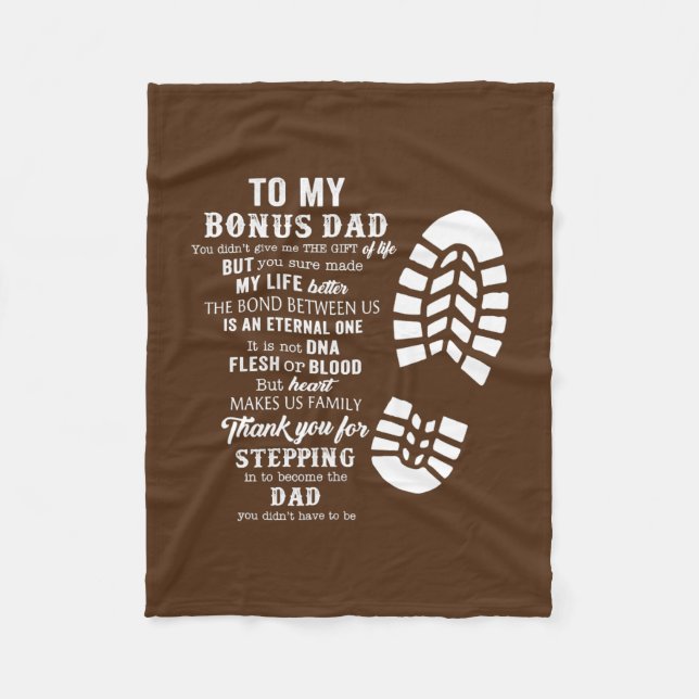 Couverture Polaire Cadeau Fête des pères Homme Bonus Papa De Stepdad  (Devant)