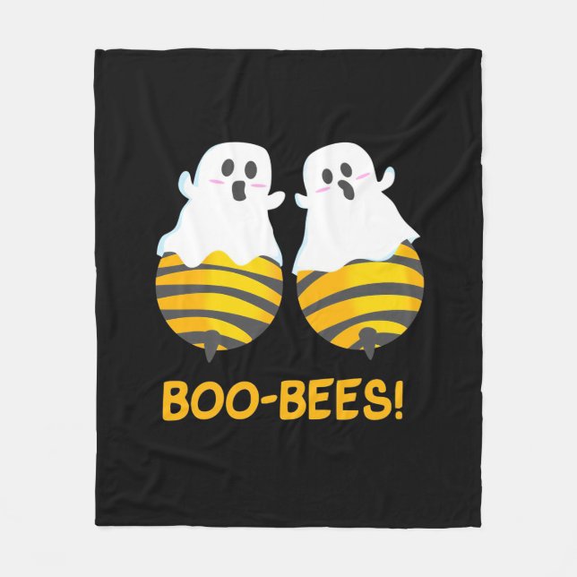 Couverture Polaire Cadeau Halloween | Boo Bees (Devant)