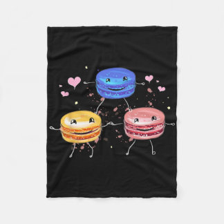 Couverture Polaire Cadeau Macaroon de Cheerleading Mignon Délicieux