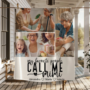 Couverture Polaire Cadeau personnalisé 3 photos Mimi