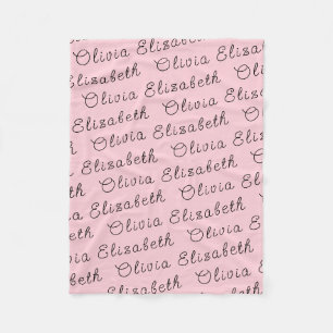 Couverture Polaire Cadeau Personnalisé Fille Bébé Rose Lumière Person