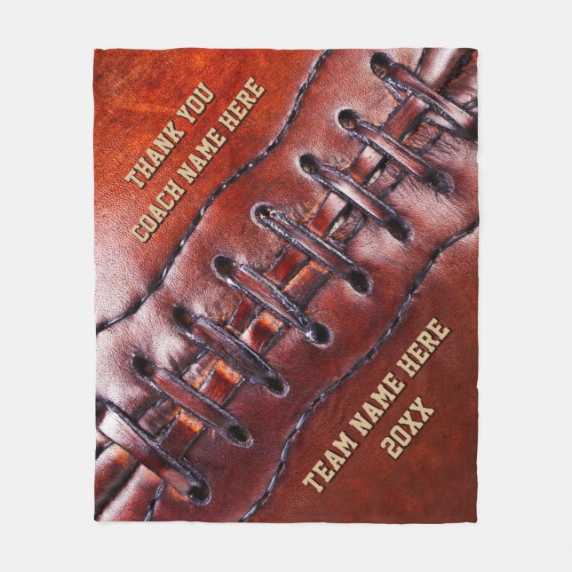 Couverture Polaire Cadeau personnalisé pour l'entraîneur de football (Devant)