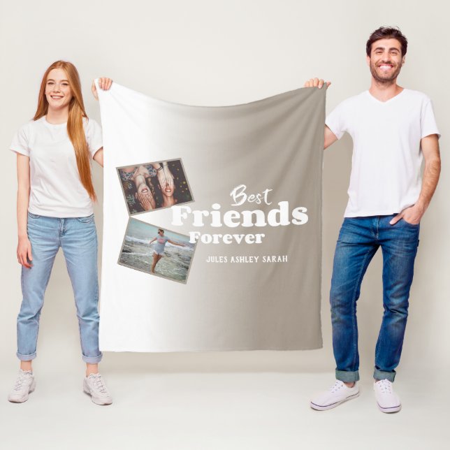 Couverture Polaire Cadeau personnalisé pour les meilleurs amis (En situation)