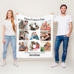 Couverture Polaire Cadeau personnalisé pour papa Fête des pères 9 Pho