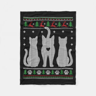Couverture Polaire Cadeau plaisantin de pull moche de Noël avec les c
