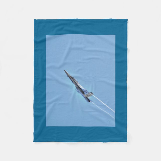 Couverture Polaire Cadeau Supersonic Airforce Jet-Fighter Designer (Devant)