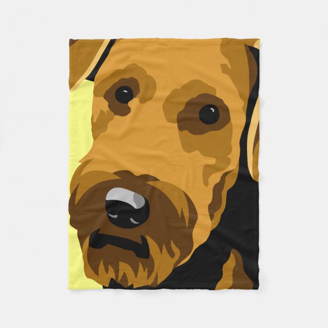 Couverture Polaire Cadeaux d'Airedale Terrier (Devant)