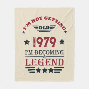 Couverture Polaire Cadeaux d'anniversaire vintages personnalisés roug