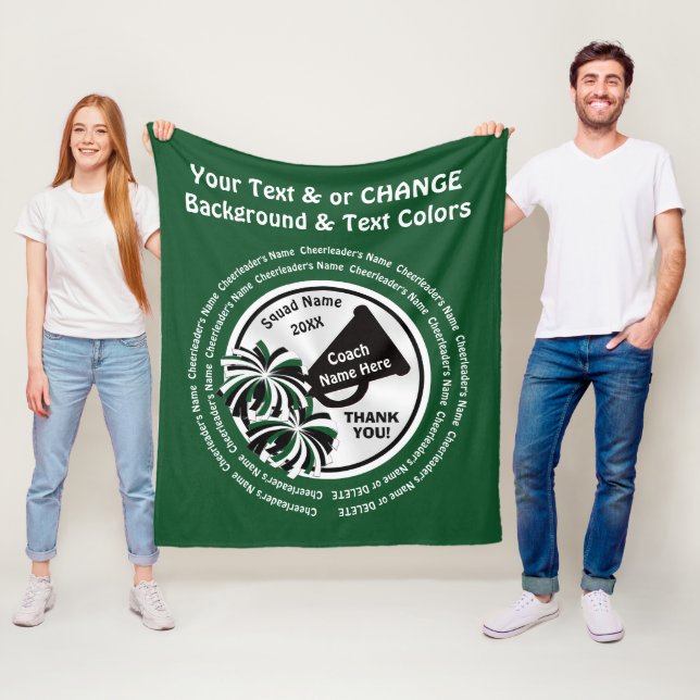 Couverture Polaire Cadeaux d'autocars verts, blancs, noirs ou toute a (En situation)