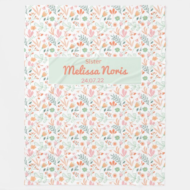 Couverture Polaire Cadeaux de baptême JW personnalisés pour soeurs -  (Devant)
