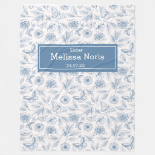 Couverture Polaire Cadeaux de baptême JW personnalisés pour soeurs-bl