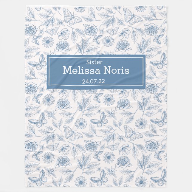 Couverture Polaire Cadeaux de baptême JW personnalisés pour soeurs-bl (Devant)