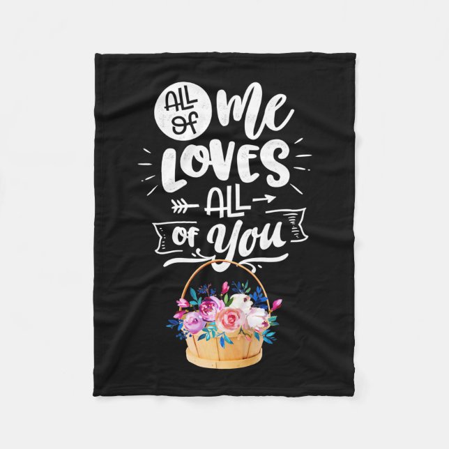 Couverture Polaire Cadeaux de mariage | Moi Tous Vous Aime Tous (Devant)