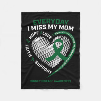 Couverture Polaire Cadeaux de mémoire Miss Ma maman Maladie du rein S