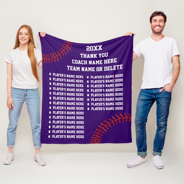 Couverture Polaire Cadeaux d'entraîneur du base-ball ou de base-ball, (En situation)